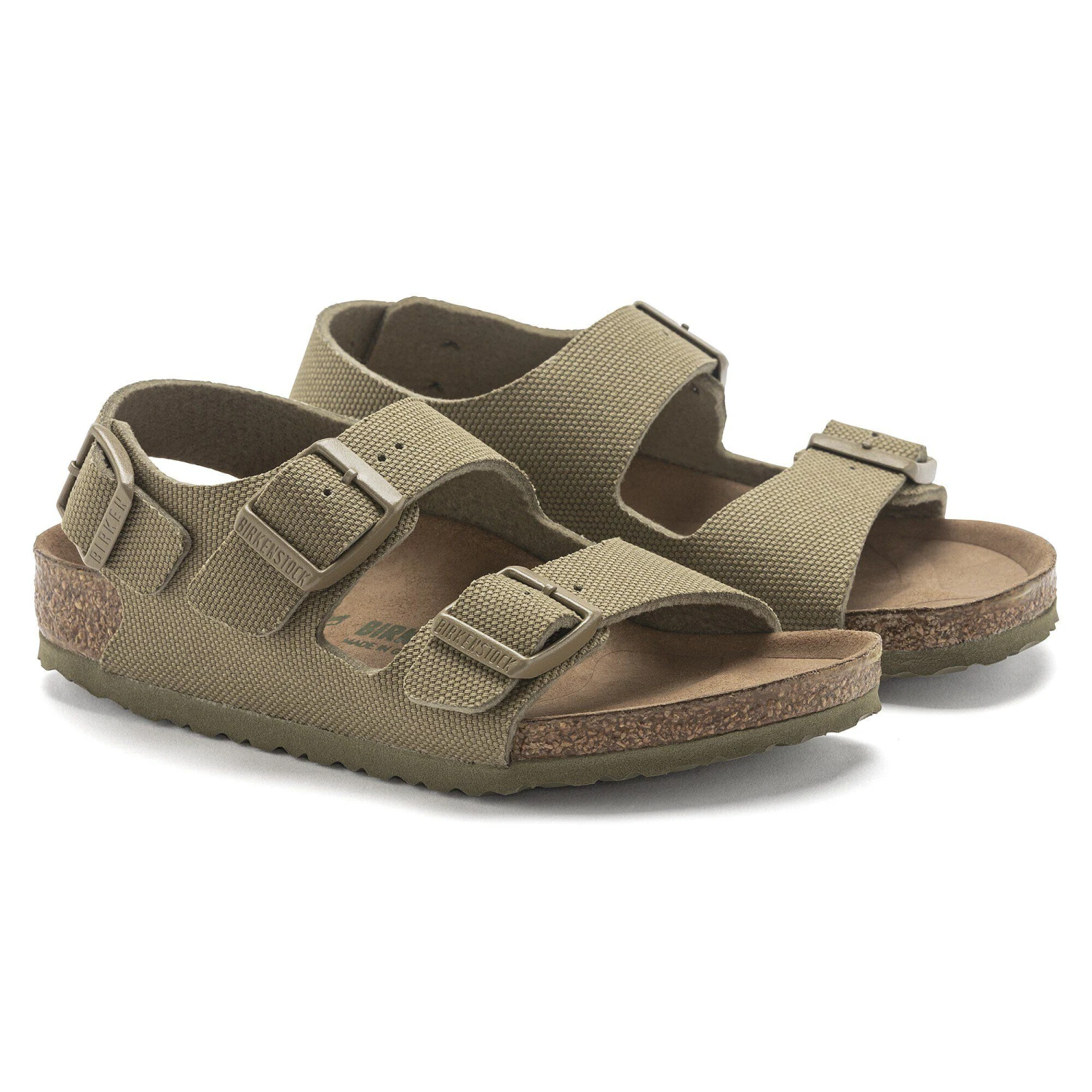 Birkenstock Milano Kids Vegan Textile Faded Khaki 4 Birkenstock Milano Kids Vegan Textile Faded Khaki - Image 4
