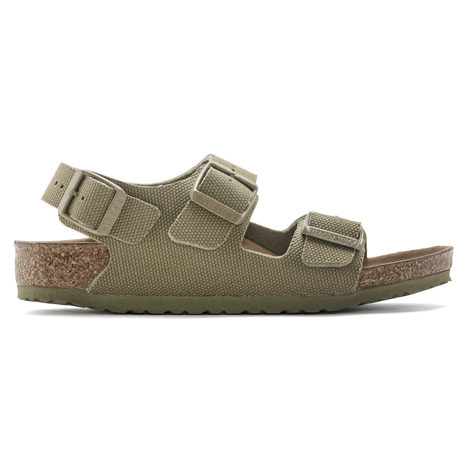 Birkenstock Milano Kids Vegan Textile Faded Khaki 3 Birkenstock Milano Kids Vegan Textile Faded Khaki - Image 3