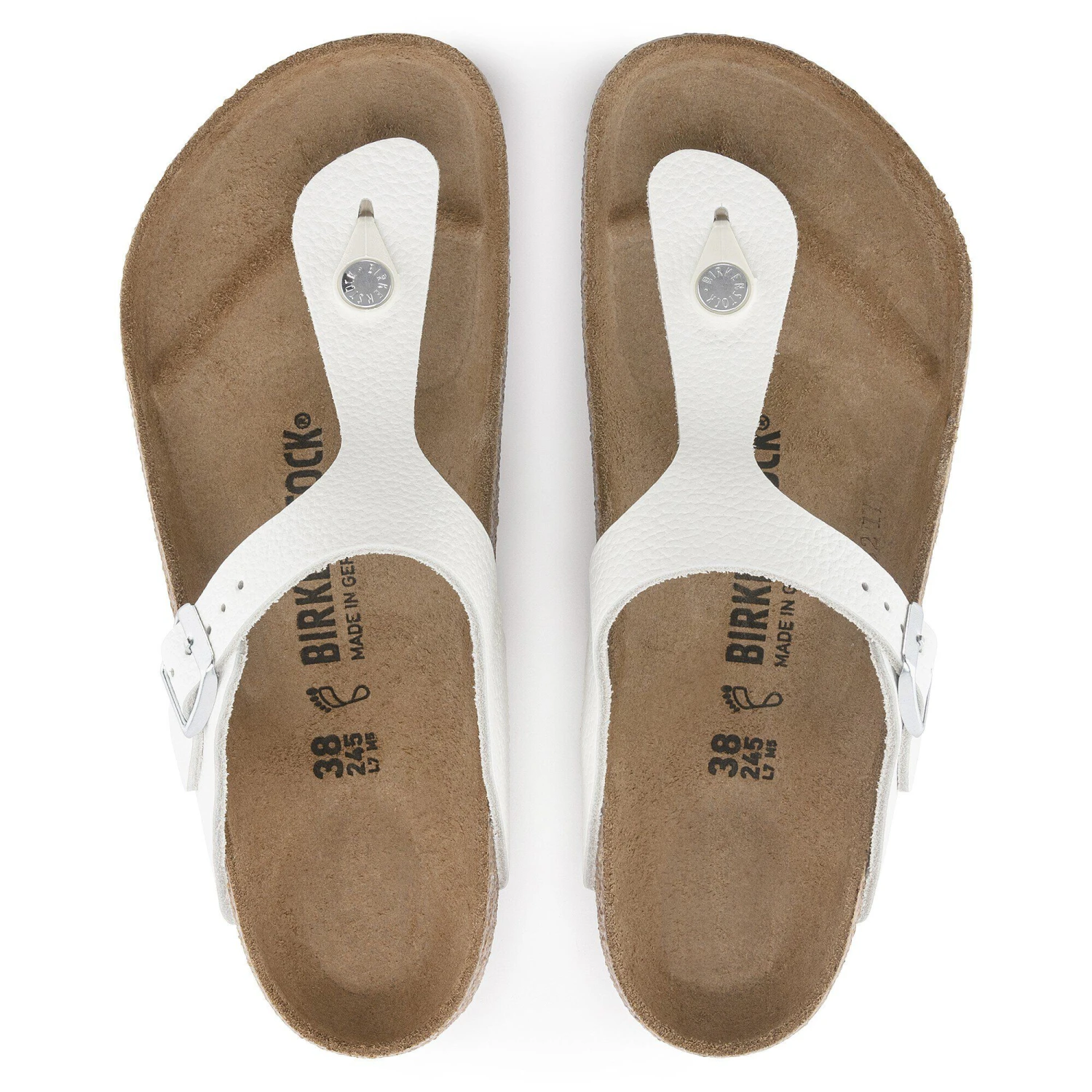 Birkenstock Gizeh Leather White 2 Birkenstock Gizeh Leather White - Image 2