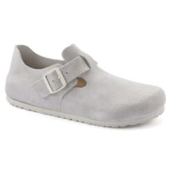 Birkenstock London Suede Leather Antique White
