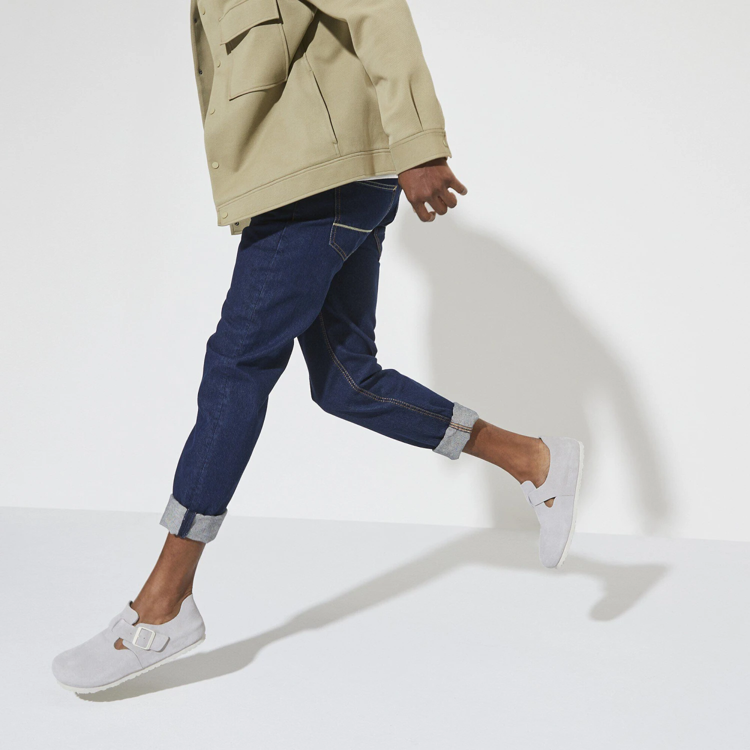 Birkenstock London Suede Leather Antique White 5 Birkenstock London Suede Leather Antique White - Image 5