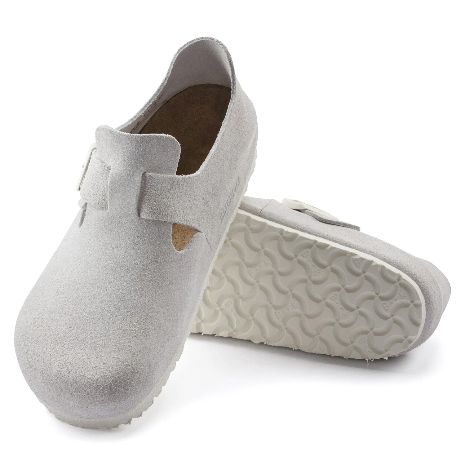 Birkenstock London Suede Leather Antique White 4 Birkenstock London Suede Leather Antique White - Image 4