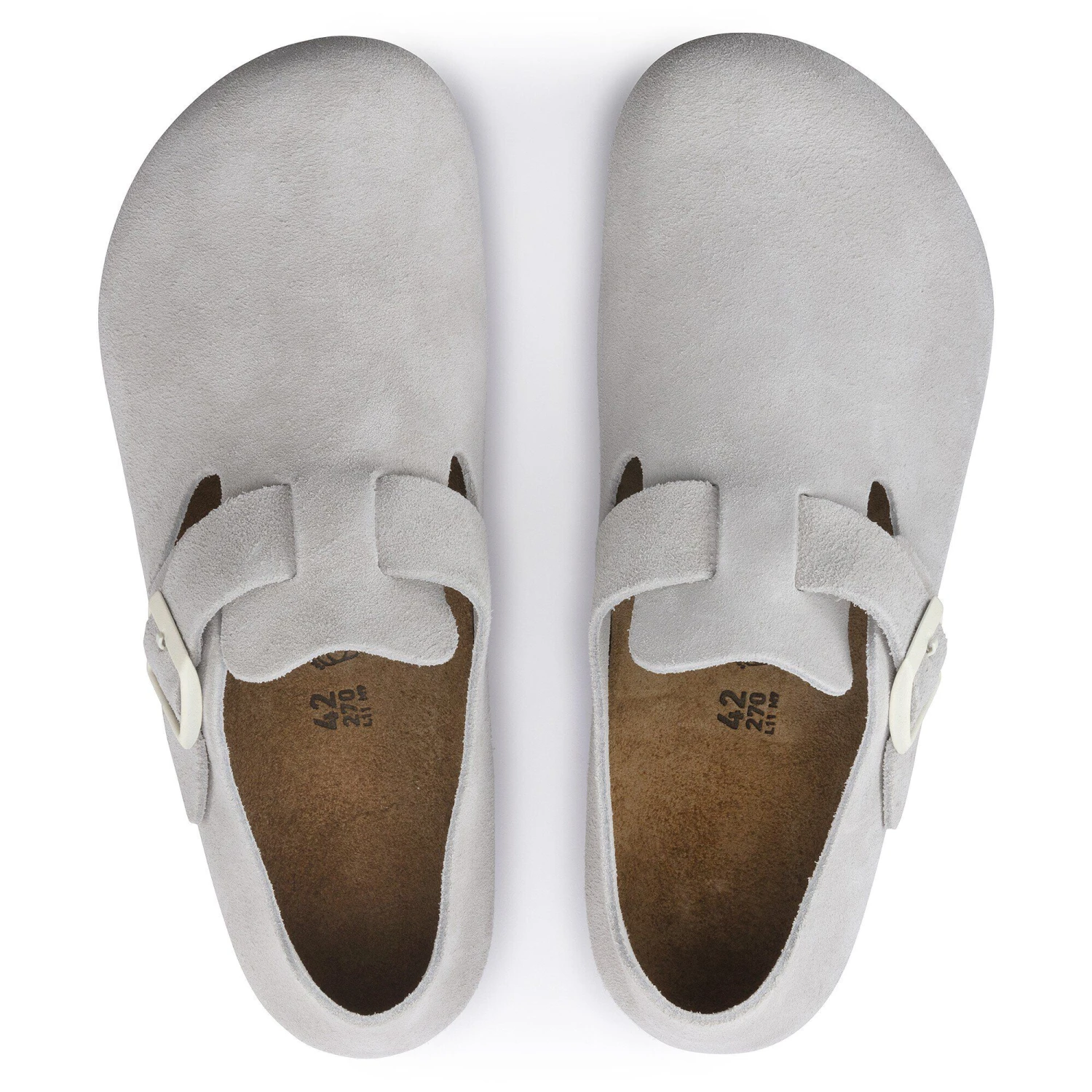 Birkenstock London Suede Leather Antique White 2 Birkenstock London Suede Leather Antique White - Image 2
