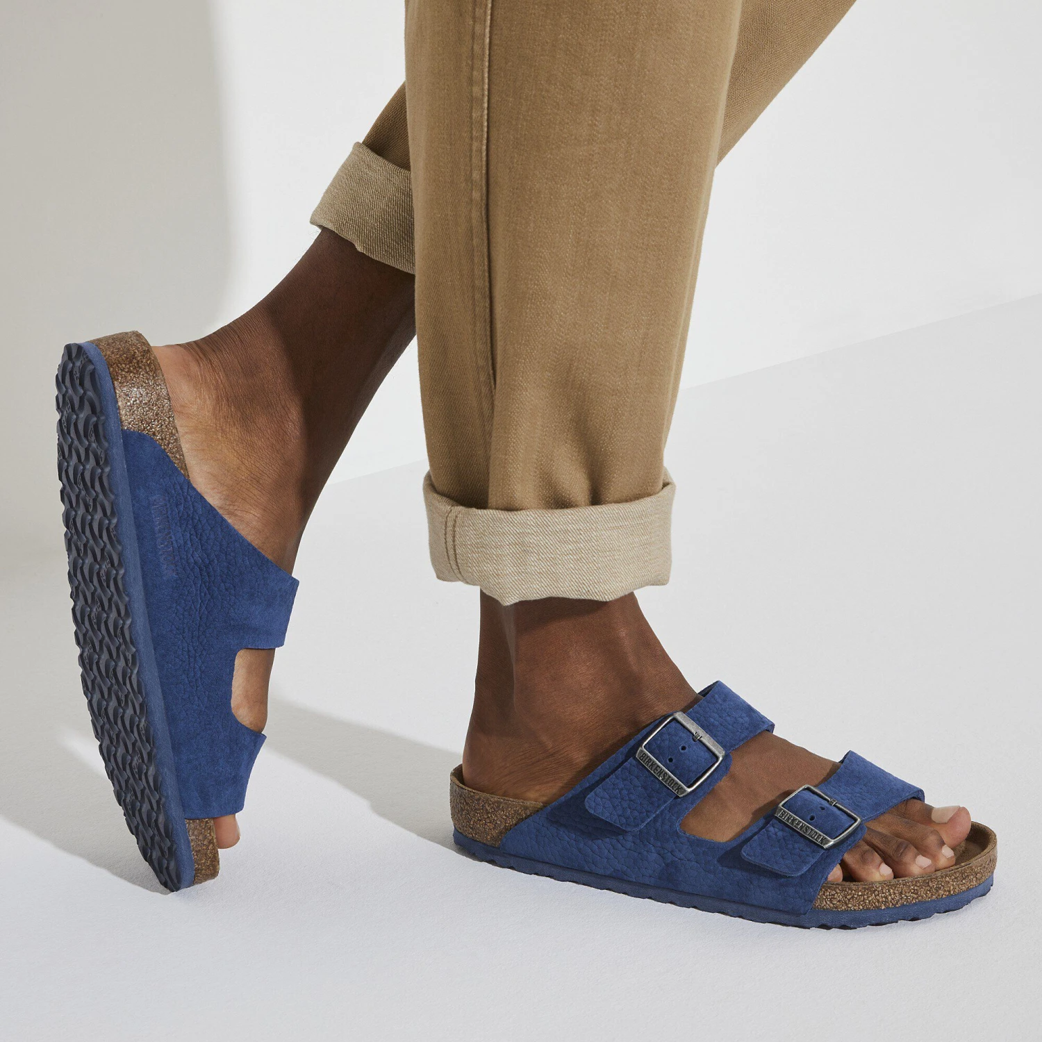 Birkenstock Arizona Nubuck Leather Desert Buck Indigo Blue 6 Birkenstock Arizona Nubuck Leather Desert Buck Indigo Blue - Image 6