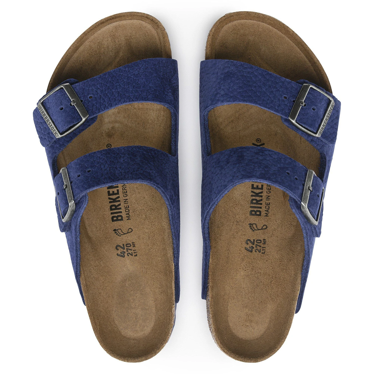 Birkenstock Arizona Nubuck Leather Desert Buck Indigo Blue 2 Birkenstock Arizona Nubuck Leather Desert Buck Indigo Blue - Image 2