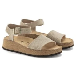 Glenda Suede Leather-Textile Sandcastle -Birkenstock Sale Store 1024615 pair