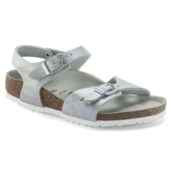 Birkenstock Rio Kids Microfiber Iridescent Matcha