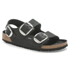 Birkenstock Milano Big Buckle Oiled Leather Black