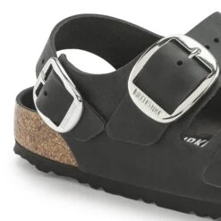 Birkenstock Milano Big Buckle Oiled Leather Black -Birkenstock Sale Store 1024943 detail 1