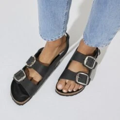 Birkenstock Milano Big Buckle Oiled Leather Black -Birkenstock Sale Store 1024943 detail 8