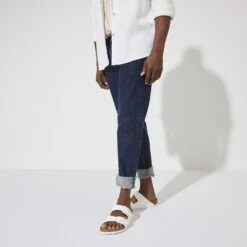 Birkenstock Arizona Soft Footbed Leather White -Birkenstock Sale Store 1024945 f look m