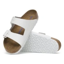 Birkenstock Arizona Soft Footbed Leather White -Birkenstock Sale Store 1024945 sole