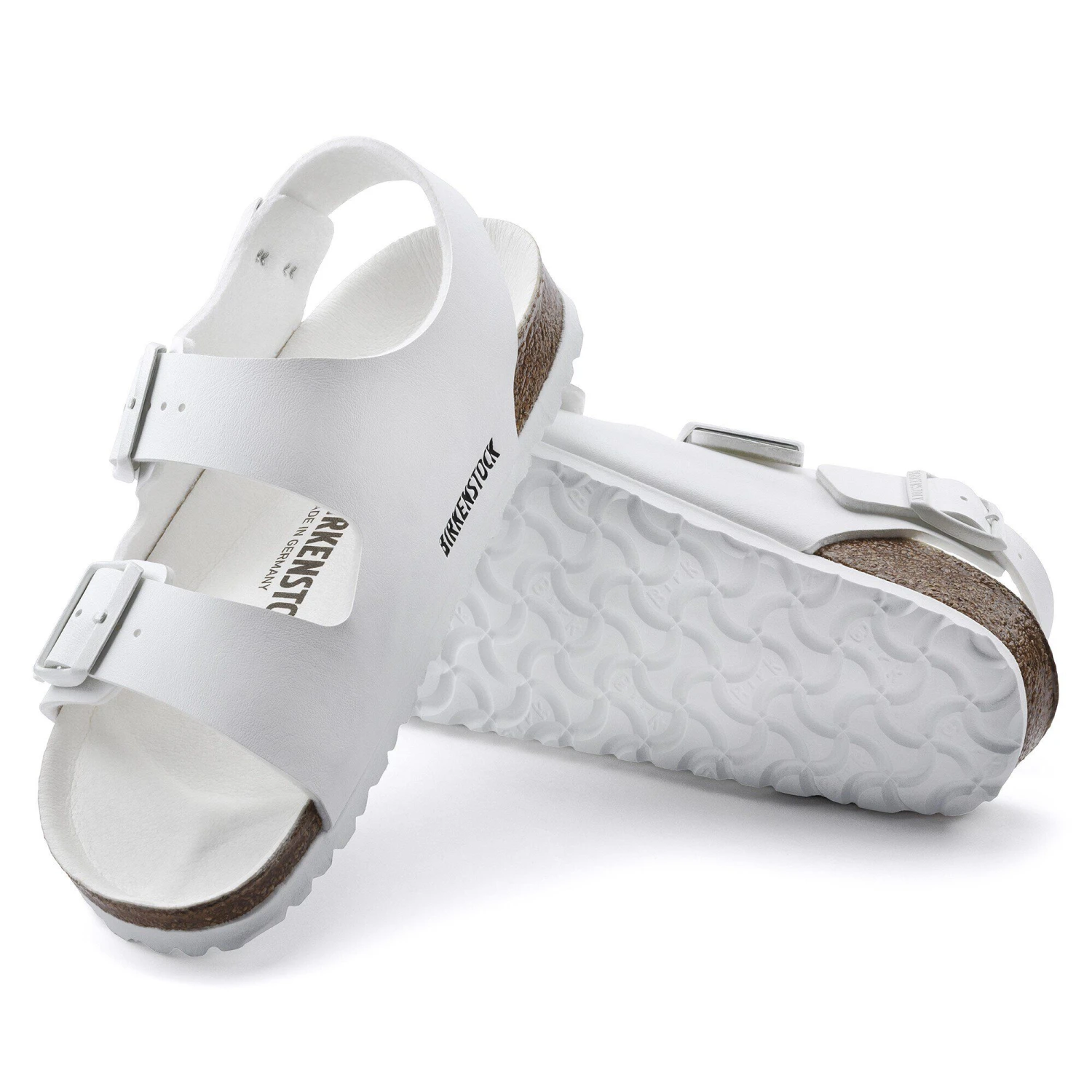 Birkenstock Milano Vegan Birko-Flor Triples White 4 Birkenstock Milano Vegan Birko-Flor Triples White - Image 4