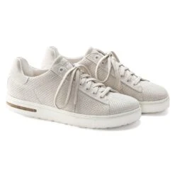 Birkenstock Bend Low Suede Embossed Antique White -Birkenstock Sale Store 1024975 pair