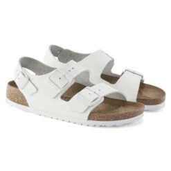 Birkenstock Milano Leather White -Birkenstock Sale Store 1024988 pair