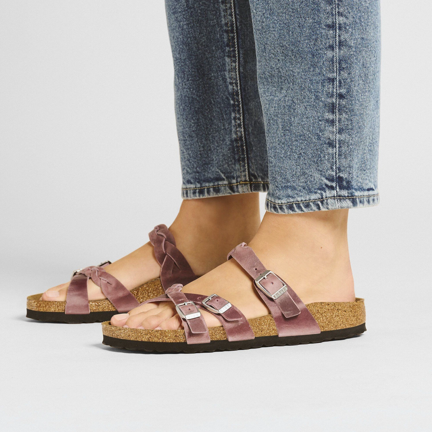 Birkenstock Franca Braided Oiled Leather Lavender 7 Birkenstock Franca Braided Oiled Leather Lavender - Image 7