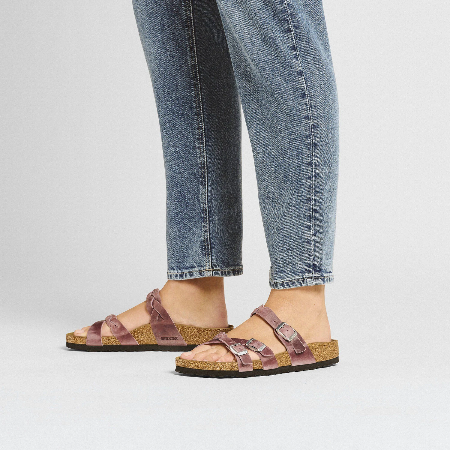 Birkenstock Franca Braided Oiled Leather Lavender 4 Birkenstock Franca Braided Oiled Leather Lavender - Image 4