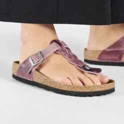 Birkenstock Gizeh Braided Oiled Leather Lavender 11 Birkenstock Gizeh Braided Oiled Leather Lavender -Birkenstock Sale Store 1025080 f closeup f