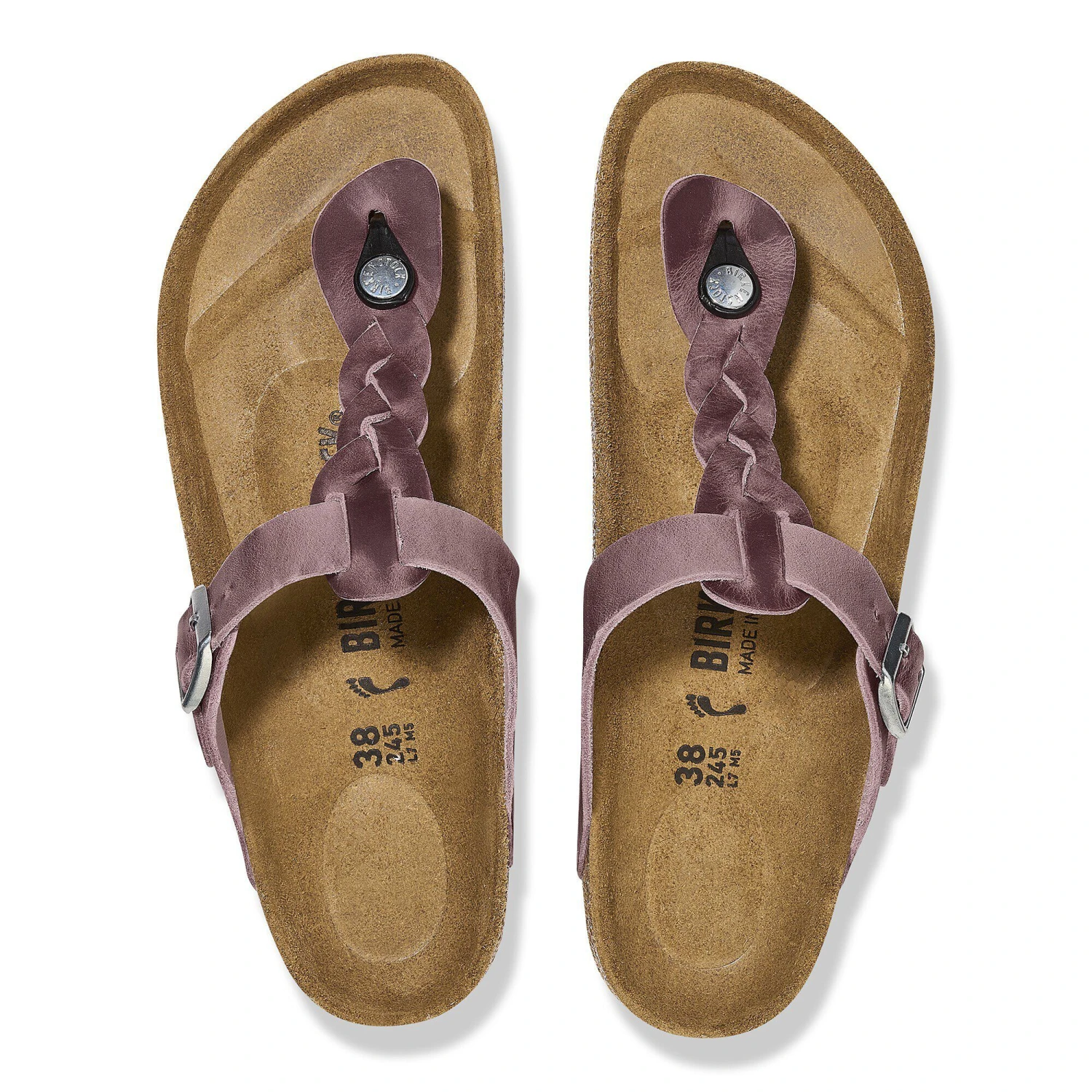Birkenstock Gizeh Braided Oiled Leather Lavender 2 Birkenstock Gizeh Braided Oiled Leather Lavender - Image 2
