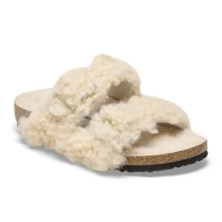 Birkenstock Arizona Kids Shearling Teddy Eggshell