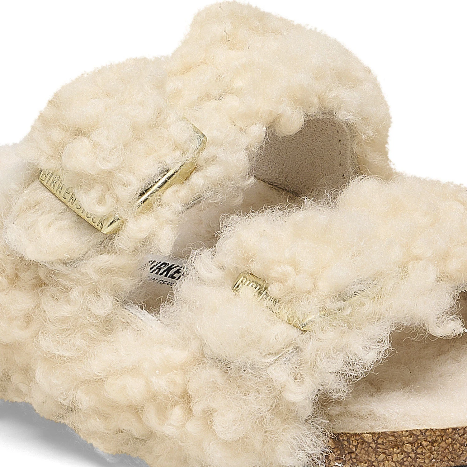 Birkenstock Arizona Kids Shearling Teddy Eggshell 6 Birkenstock Arizona Kids Shearling Teddy Eggshell - Image 6