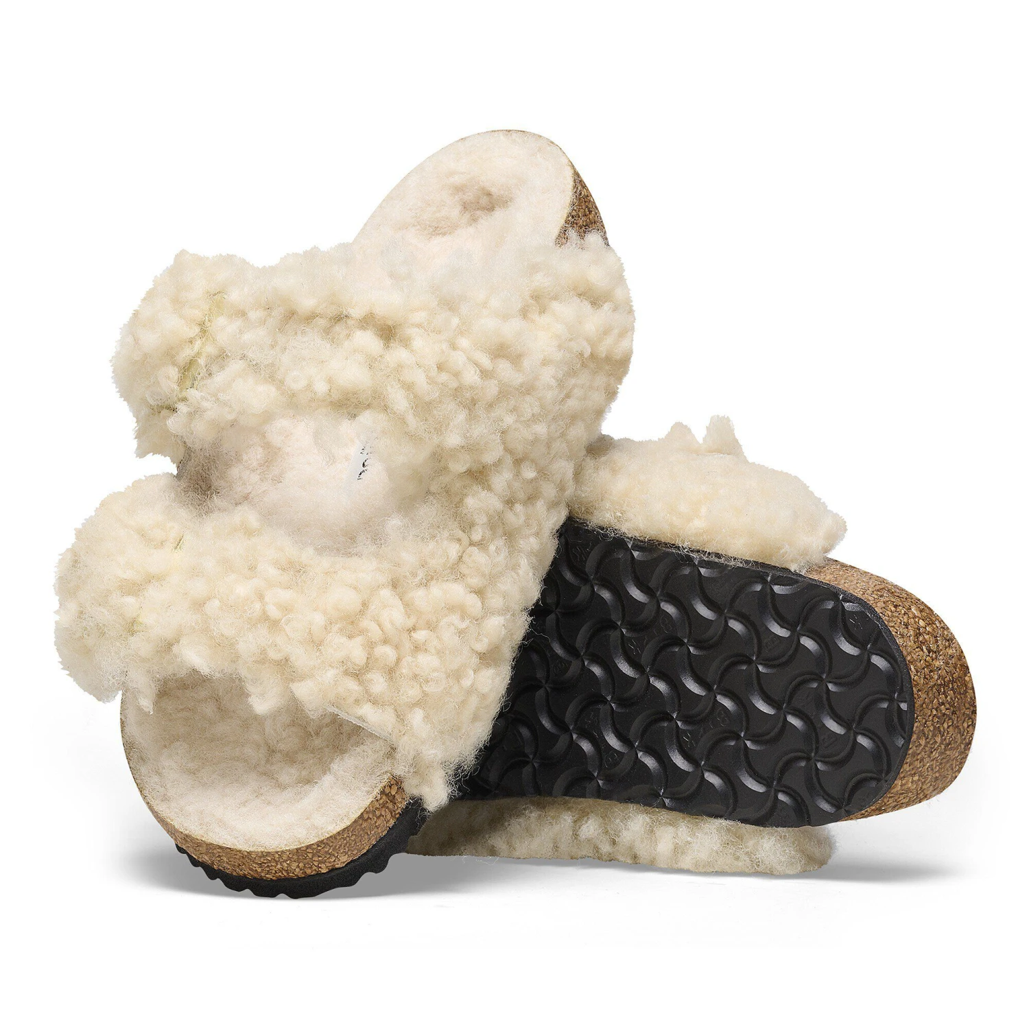 Birkenstock Arizona Kids Shearling Teddy Eggshell 4 Birkenstock Arizona Kids Shearling Teddy Eggshell - Image 4