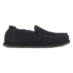 Birkenstock Utti Shearling Suede Leather Black -Birkenstock Sale Store 1025176 side