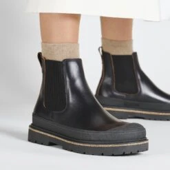 Birkenstock Prescott Slip On Women Oiled Leather Black -Birkenstock Sale Store 1025230 f closeup f