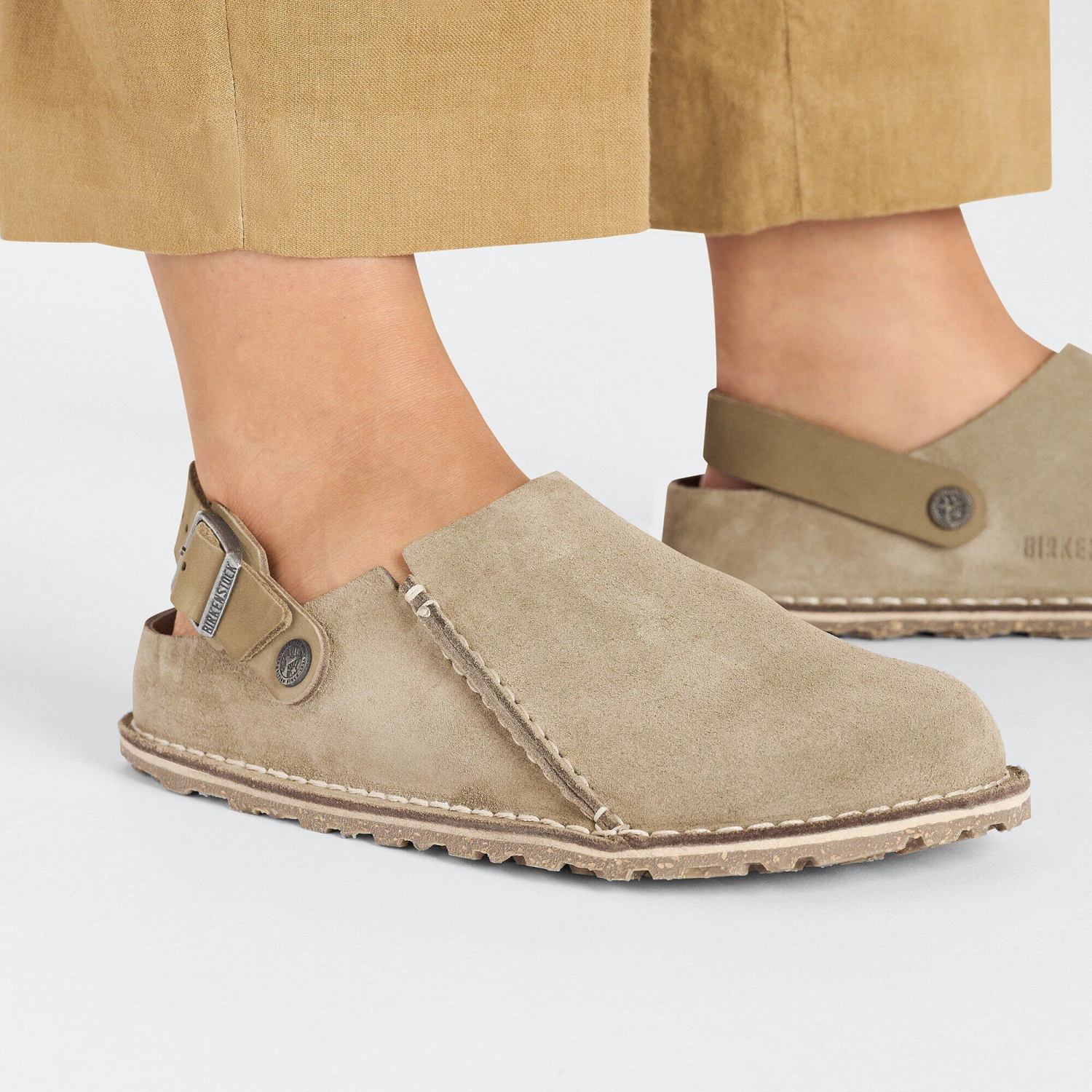 Birkenstock Lutry Premium Suede Suede Leather Gray Taupe 6 Birkenstock Lutry Premium Suede Suede Leather Gray Taupe - Image 6