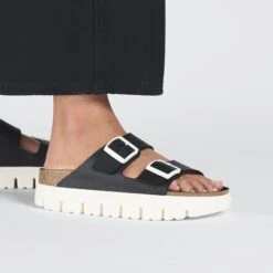 Arizona Chunky Birko-Flor Black -Birkenstock Sale Store 1025304 f closeup f