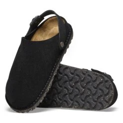Birkenstock Lutry Premium Suede Suede Leather Black -Birkenstock Sale Store 1025323 sole