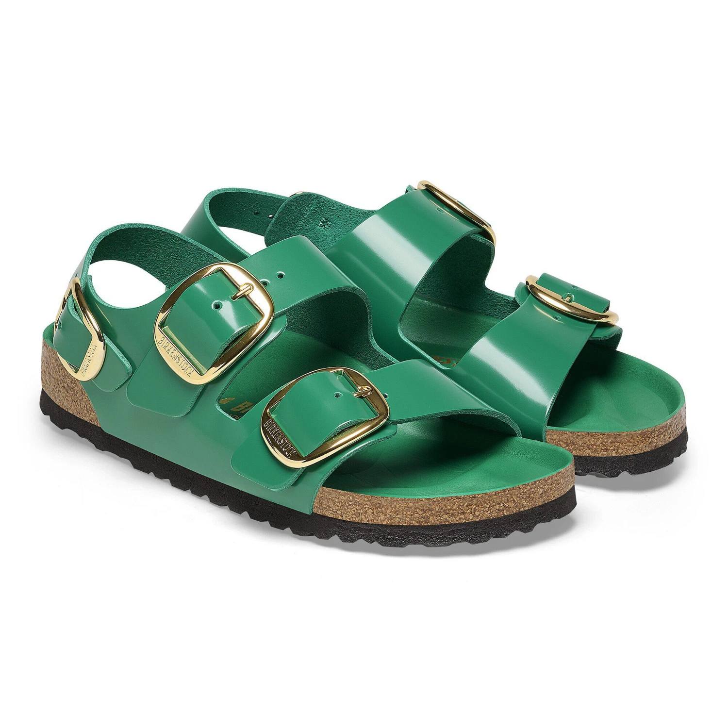 Birkenstock Milano Big Buckle Natural Leather Patent High Shine Digital Green 8 Birkenstock Milano Big Buckle Natural Leather Patent High Shine Digital Green - Image 8