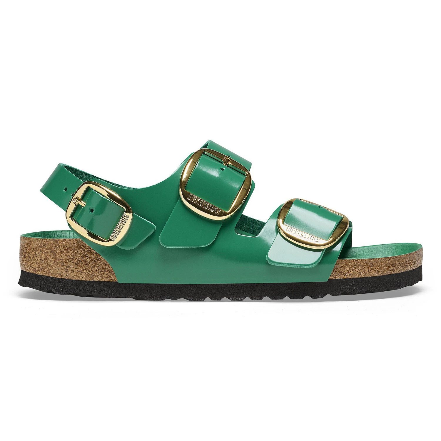 Birkenstock Milano Big Buckle Natural Leather Patent High Shine Digital Green 3 Birkenstock Milano Big Buckle Natural Leather Patent High Shine Digital Green - Image 3