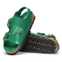 Birkenstock Milano Big Buckle Natural Leather Patent High Shine Digital Green 14 Birkenstock Milano Big Buckle Natural Leather Patent High Shine Digital Green -Birkenstock Sale Store 1025339 sole