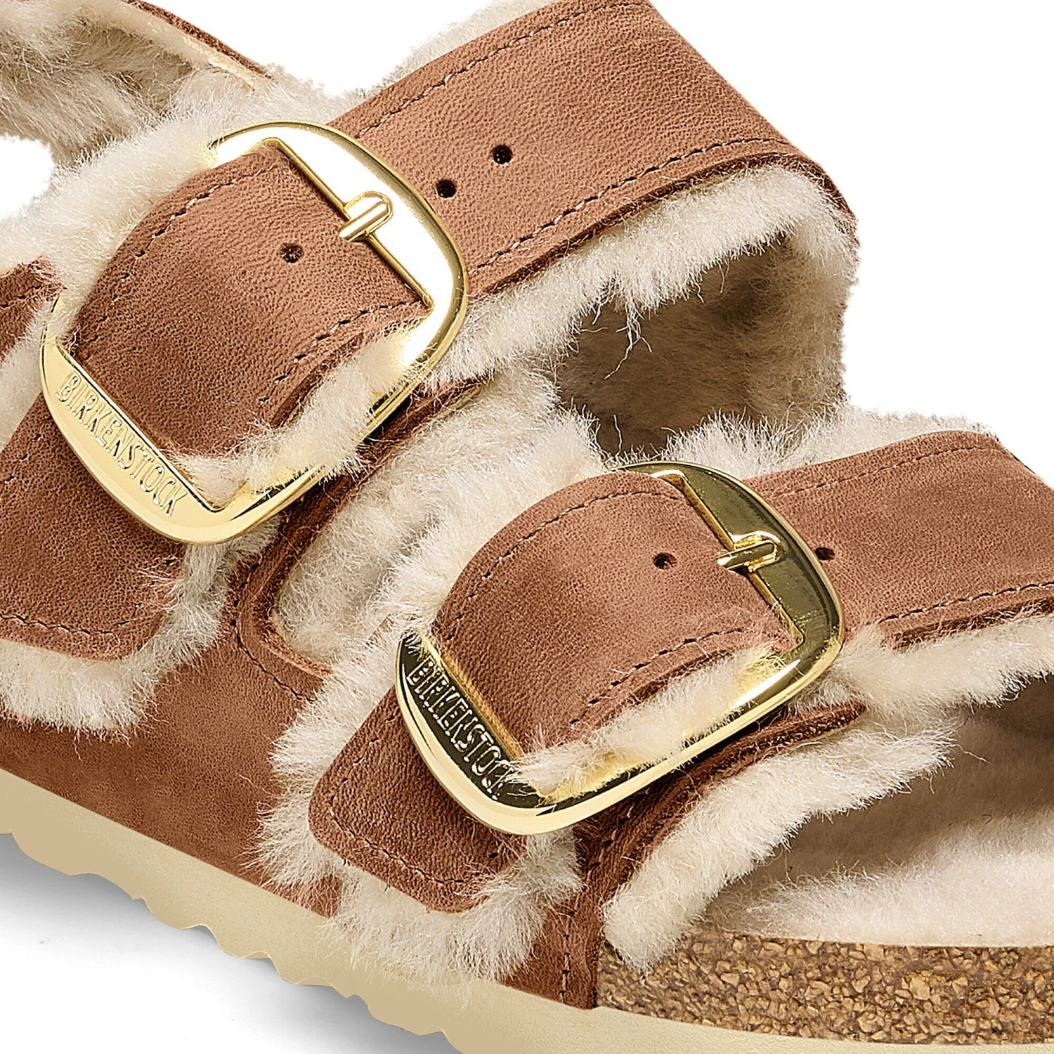 Birkenstock Milano Big Buckle Shearling Oiled Leather Cognac 4 Birkenstock Milano Big Buckle Shearling Oiled Leather Cognac - Image 4