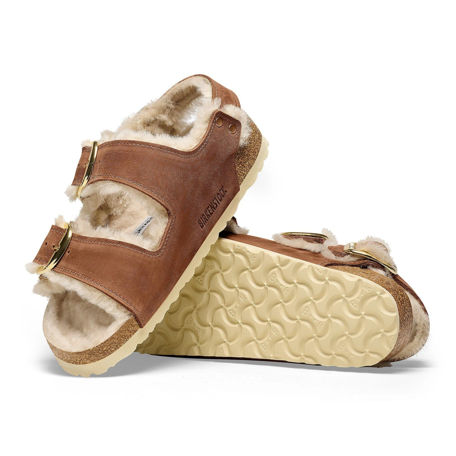Birkenstock Milano Big Buckle Shearling Oiled Leather Cognac 6 Birkenstock Milano Big Buckle Shearling Oiled Leather Cognac - Image 6