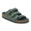 Birkenstock Florida Shearling Nubuck Leather Thyme