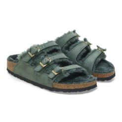 Birkenstock Florida Shearling Nubuck Leather Thyme -Birkenstock Sale Store 1025404 pair