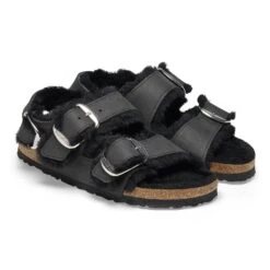 Birkenstock Milano Big Buckle Shearling Oiled Leather Black 12 Birkenstock Milano Big Buckle Shearling Oiled Leather Black -Birkenstock Sale Store 1025414 pair
