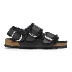 Birkenstock Milano Big Buckle Shearling Oiled Leather Black 10 Birkenstock Milano Big Buckle Shearling Oiled Leather Black -Birkenstock Sale Store 1025414 side