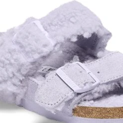 Birkenstock Arizona Teddy Split Suede Leather-Shearling Purple Fog -Birkenstock Sale Store 1025447 detail 1