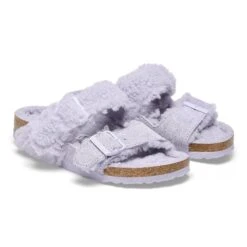 Birkenstock Arizona Teddy Split Suede Leather-Shearling Purple Fog -Birkenstock Sale Store 1025447 pair