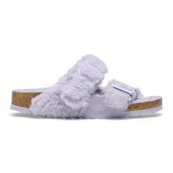 Birkenstock Arizona Teddy Split Suede Leather-Shearling Purple Fog -Birkenstock Sale Store 1025447 side