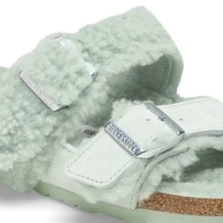 Birkenstock Arizona Teddy Split Suede Leather-Shearling Matcha -Birkenstock Sale Store 1025448 detail 1