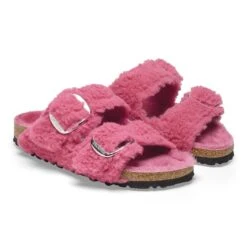 Birkenstock Arizona Big Buckle Shearling Fuchsia Tulip -Birkenstock Sale Store 1025535 pair