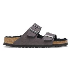 Birkenstock Arizona Shearling Synthetics Desert Dust Black 18 Birkenstock Arizona Shearling Synthetics Desert Dust Black -Birkenstock Sale Store 1025611 side