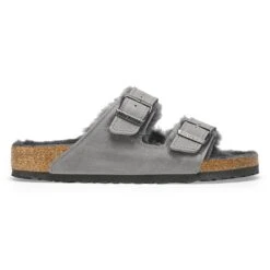 Birkenstock Arizona Shearling Oiled Leather Iron -Birkenstock Sale Store 1025646 side