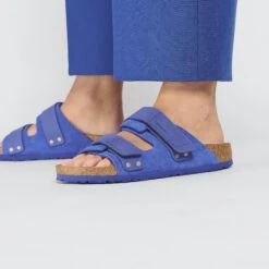Birkenstock Uji Nubuck-Suede Leather Ultra Blue 13 Birkenstock Uji Nubuck-Suede Leather Ultra Blue -Birkenstock Sale Store 1025649 f closeup f