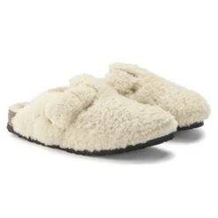 Birkenstock Boston Big Buckle Shearling Teddy Eggshell -Birkenstock Sale Store 1025678 pair