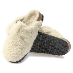 Birkenstock Boston Big Buckle Shearling Teddy Eggshell -Birkenstock Sale Store 1025678 sole